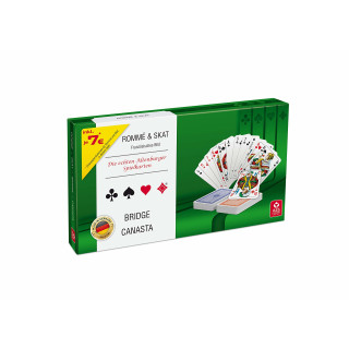 Spielkartenkassette: Skat, Rommé, Bridge, Canaster