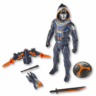 Marvel Black Widow Titan Hero Series Blast Gear Taskmaster Actionfigur, 30 cm Spielzeug, mit Launcher und Projektilen, ab 4 Jahren