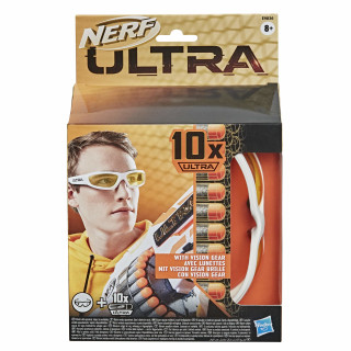 NERF Ultra Vision Gear Brille und 10 NERF Ultra Darts – das Nonplusultra beim Abfeuern von NERF Darts – die Darts sind nur mit NERF Ultra Blastern kompatibel, E9836