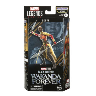 Hasbro Marvel Legends Series Black Panther Wakanda Forever, 15 cm große Okoye Figur, 2 Accessoires, 1 Build-A-Figure Element