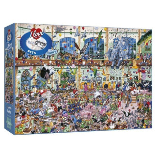 Gibsons Puzzle I Love Pets Puzzle, Tiermotiv, 1000 Teile