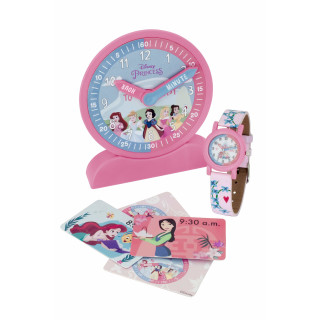 Disney Princess 2021920 Time Teacher; Uhr, Armbanduhr und Aktivitätskarten zum Uhrlesenlernen