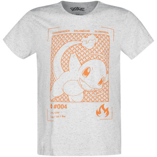 Pokémon Glumanda Männer T-Shirt weiß XL 100% Baumwolle Anime, Fan-Merch, Gaming,