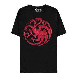Difuzed Unisex Kinder Game Thrones GOT-House of The Dragon-Damen Frauen Mädchen Kurzarm T-Shirt, Black