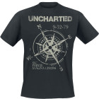 Uncharted Compass Sign Männer T-Shirt schwarz M 100%...