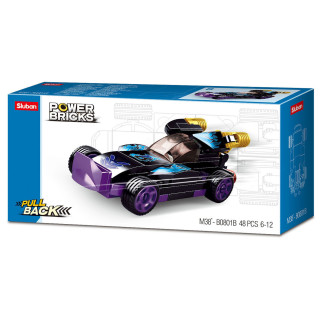 Sluban M38-B0801B - Power Bricks, Pullback Auto Raptor, lila, Bausatz
