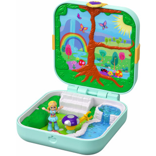 Polly Pocket GDK79- Verborgene Schätze Schmetterlingswald Schatulle, Puppen Spiezeug ab 4 Jahren