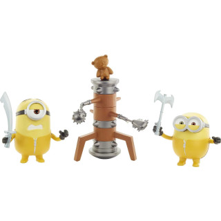 Mattel Minions GMF17 - Minions: Auf der Suche nach dem Mini-Boss, Kampfsport-Minions (ca. 16cm), bewegliche undinteraktive Actionfigur mit Kung-Fu-Zubehörteilen, tolles Geschenk, ab 4 Jahren