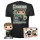 Funko Pop! & Tee: Star Wars: The Mandalorian - Luke with Grogu mit Grogu (The Child, Baby Yoda) - Medium - T-Shirt - Kleidung mit Vinyl-Sammelfigur - Geschenkidee - Spielzeug und Kurzärmeliges Top