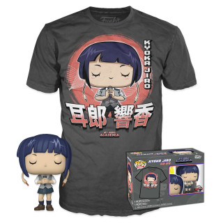 Funko Pop! & Tee: MHA - Jirou with Mic mit Mic - Medium - My Hero Academia - T-Shirt - Kleidung mit Vinyl-Sammelfigur - Geschenkidee - Spielzeug und Kurzärmeliges Top Für Erwachsene Männer und Frauen