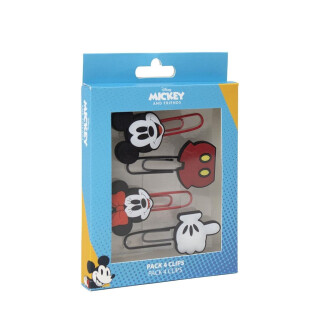 CERDÁ LIFES LITTLE MOMENTS - Pack de 4 Clips de Mickey Mouse y Minnie Mouse | Un Regalo Original de Papeleria para Fans Licencia Oficial - Disney