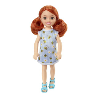 Barbie HGT04 Club Chelsea Mini Girl Doll-Red Hair Wearing Bumblebee