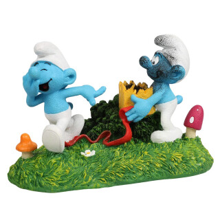 Aqua Della, Figur Die Schlümpfe Aktion, 14,8 x 9,6 x 9,5 cm, sehr detailliert und hergestellt aus Polyesterharz, ungiftig und pH-neutral, für Süß- und Meerwasseraquarien