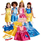 Disney Princess 4 Kleider: Aurora, Belle, Cinderella,...