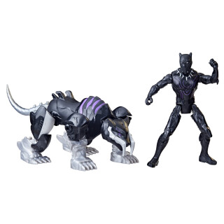 Marvel Hasbro Mech Strike Mechasaurs Black Panther and Sabre Claw