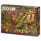 Zauberwald bei Sonnenuntergang - 2000 Teile