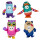 Heroes of Goo Jit Zu Fall Guys 62578 MINIFIGUREN ZUM SAMMELN (CA. 4 cm Gross) IN DER ANIMAL-SQUAD-4ER-PACKUNG