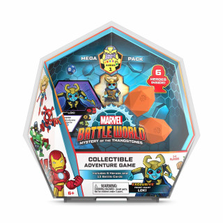 Funko Marvel Battleworld: Serie 1 Mystery of The Thanostones Mega Pack – Loki (enthält 5 Hero Collectables + 1 Exclusive + 13 Battle Cards) – ideal für Kinder ab 6 Jahren