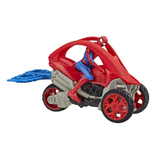Hasbro E7739 Spider-Man: Spider-Man Stunt Fahrzeug 15 cm groß, mit Abnehmbarer Actionfigur, ab 4 Jahren