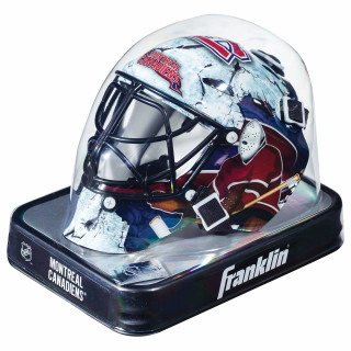 Franklin Sports Montreal Canadiens NHL Team Logo Mini Hockey Goalie Mask with Case - Collectible Goalie Mask with Official NHL Logos and Colors