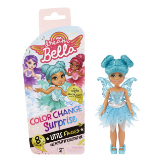 MGAs Dream Bella Farbwechsel Surprise Little Fairies - DREAMBELLA - Kleine Modepuppe mit Flügeln, Accessoires und türkisen Haaren - 14 cm - Zum Sammeln - Tolles Geschenk für Kinder ab 3 Jahren