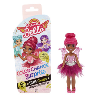 Dream Ella 578772EUC MGAs Dream Bella Farbwechsel Surprise Little Fairies-Jaylen-Kleine Modepuppe mit Flügeln, Accessoires und rosa Haaren-14 cm-Zum Sammeln-Tolles Geschenk für Kinder ab 3 Jahren