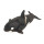 Bauer Spielwaren "Blickfänger" Killer-Wal Plüschtier: Naturgetreues Kuscheltier, ideal auch als Geschenk, softer Plüsch, waschbar, 30 cm, schwarz (14064)