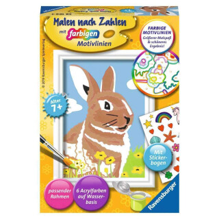 Ravensburger Malen nach Zahlen 28166 - Häschen - Für Kinder ab 7 Jahren