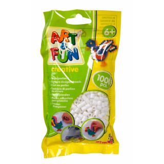 Simba 106374415 Art and Fun 1.000 Bügelperlen im Beutel weiss