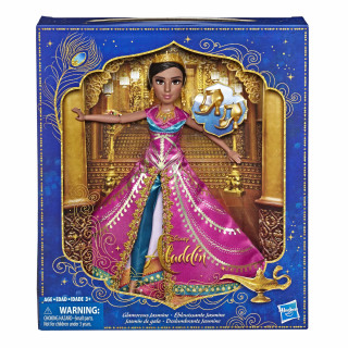 Disney Aladdin Glamorous Jasmine Deluxe Fashion Doll with Gown, Shoes, and Accessories