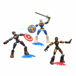 Marvel Avengers – Bend and Flex Pack 3 Figuren – Taskmaster vs Iron Man & Captain America