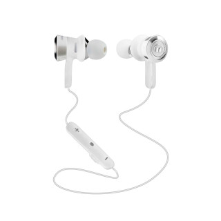 Monster Clarity HD Bügel Ear Kopfhörer Kabellos Bluetooth In-Ear-Kopfhörer Weiß und Chrom