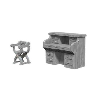 Dungeons & Dragons WizKids: Deep Cuts Unpainted Miniatures: Desk & Chair