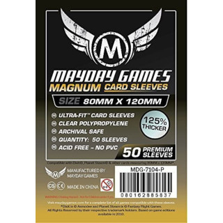 50 Mayday Premium 80 x 120 Black Backed Magnum Board Game Sleeves - Dixit - Kartenhüllen