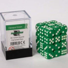 Blackfire Dice Cube ? 12mm D6 36 Dice Set ? Opaque Green