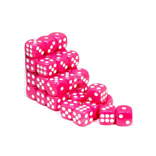 Blackfire Dice Cube ? 12mm D6 36 Dice Set ? Opaque Pink