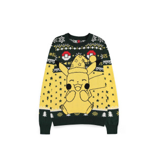 DIFUZED Unisex Weihnachtspullover Pikachu Pokemon Pullover, Einheitsgröße