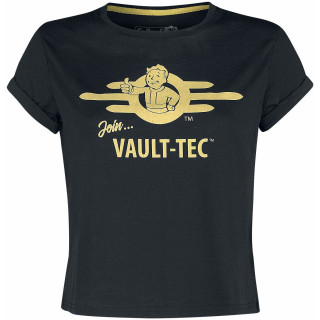 Difuzed Fallout Female Shirt 76 Join Vault-Tec Womens T-Shirt Grey-L