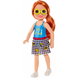 Mattel Barbie Club Chelsea Mini Girl Doll - Just Be You Tee Orange Hair Girl Doll (FXG81)