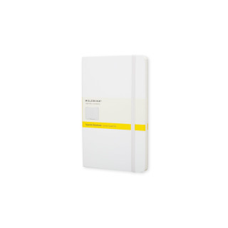Moleskine farbiges Notizbuch (Pocket, Hardcover, kariert) weiss