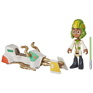 Star Wars Kai Brightstar Figur & Speeder Bike, Skala: 10 cm, Action-Figur & Fahrzeug, Spielzeug, Vorschulspielzeug für Kinder ab 3