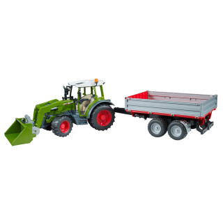 bruder 02182 - Traktor Fendt Vario 211 mit Frontlader & Bordwandanhänger - 1:16 Fahrzeuge Landwirtschaft, Bulldog, Trecker, Anhänger, Kipper, Spielzeug ab 3 Jahre