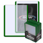 BCW 3x4 Topload Card Holder - Green Border