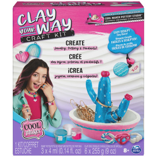 Cool MAKER Clay Your Way Töpferset - Schmuck und Accessoires aus lufttrocknendem Ton gestalten, ab 8 Jahren