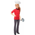 Barbie FXN99 - Berufe Köchin Puppe mit Pfanne,...