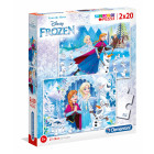 Clementoni 07030 - Disney - Frozen - 2 x Puzzle 20 Teile