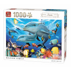 King 55845 Familie Delphin Puzzle 1000 Teile, 68x49 cm
