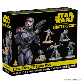 Atomic Mass Games, Star Wars: Shatterpoint – Kloneinheit 99, Squad-Erweiterung, Tabletop, 2 Spieler, Ab 14+ Jahren, 90-120 Minuten, Deutsch, Mehrsprachig