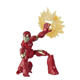 Avengers E7870 Beyblade Marvel Bend and Flex Action, 6-Inch Flexible Iron Man Figure, Includes Accessory, Ages 4 and Upcoloured