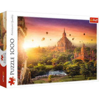 Trefl 10720 Bagan, 1000 Elemente-Buddhistische, Sonnenuntergang, DIY, kreative Unterhaltung, Spaß, Klassische Puzzles für Erwachsene und Kinder ab 12 Jahren, Alter Tempel, Burma